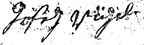Signature of Joseph Voegele