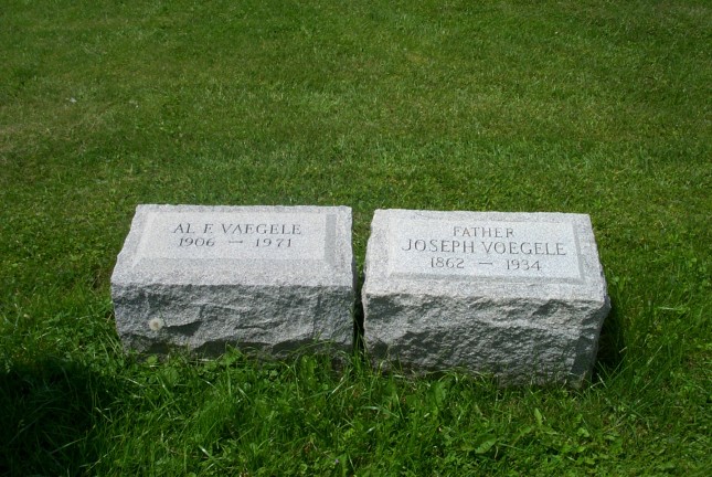 Gravestones of Al and Joseph Voegele