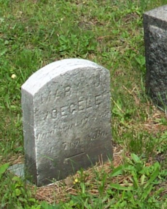 Gravestone of Mary Josephine Voegele