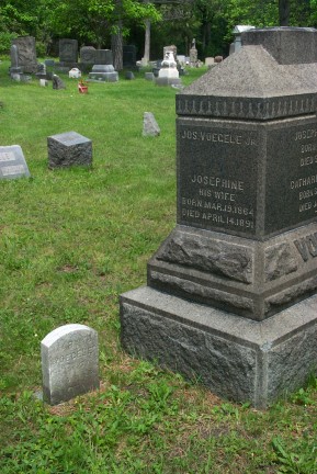 Gravestone of Joseph Voegele Junior and Josephine Hilbert